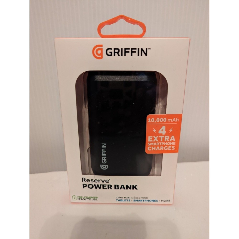Griffin Portable Power Bank 10000 mAh Reserve 4 x Phone Charge Tablet 2 output
